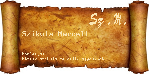 Szikula Marcell névjegykártya